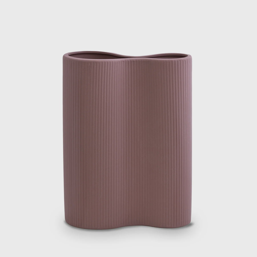 Ribbed Infinity Vase Medium Plum