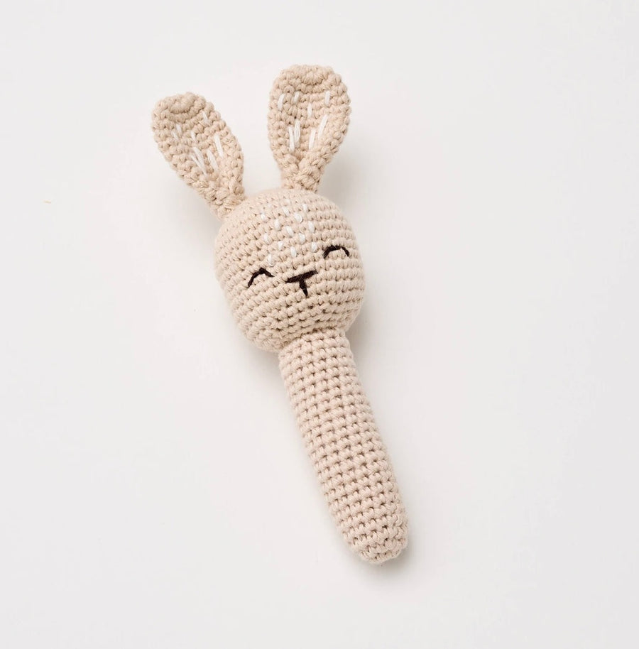 Crochet Bunny Rattle Sand