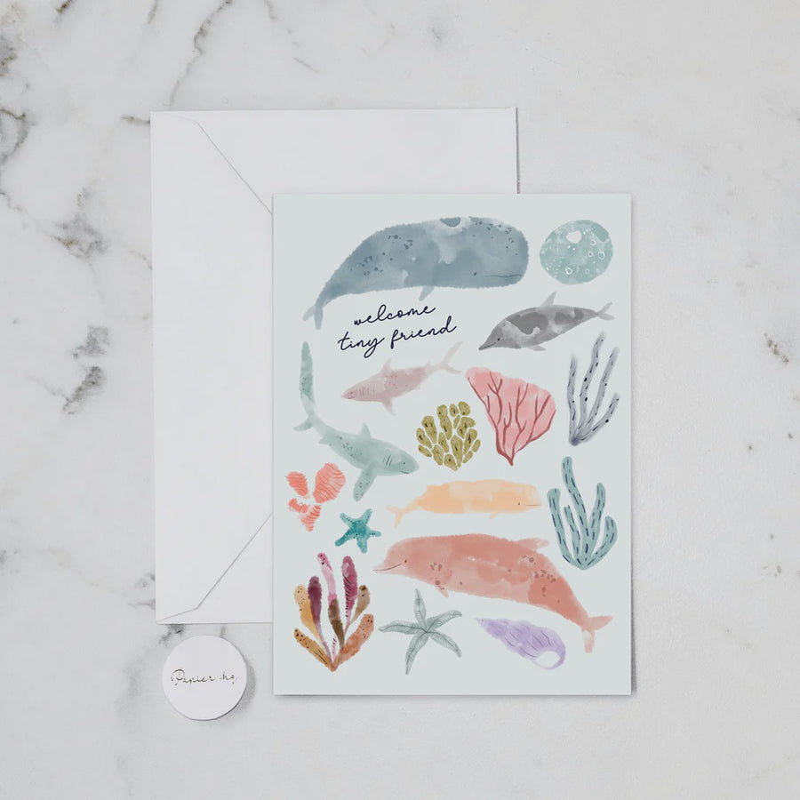 Tiny Friend Ocean Greeting Card