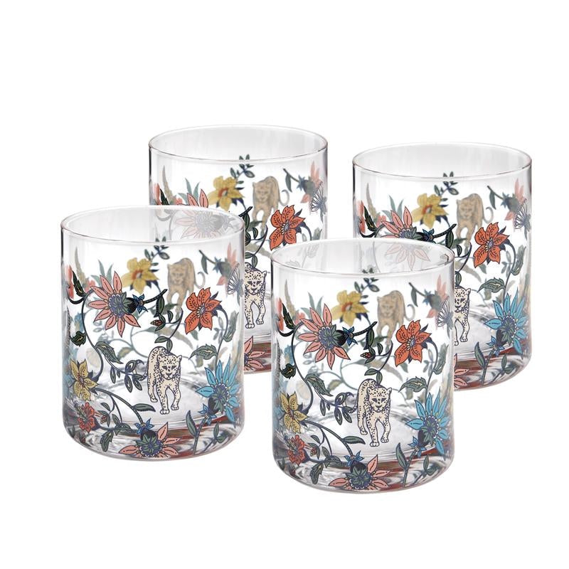 Botswana Botanical Set of 4 Glasses