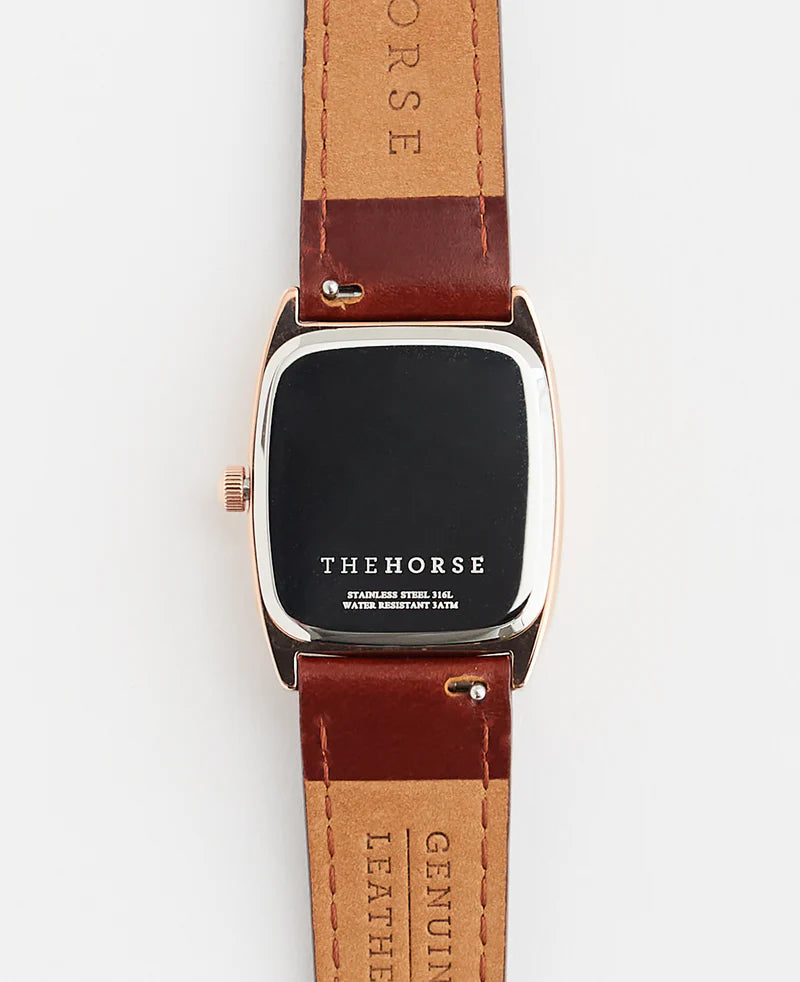 The Dress Watch - Rose Gold with Walnut Leather