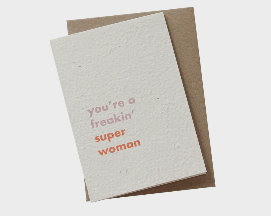 Super Woman Blooming Card