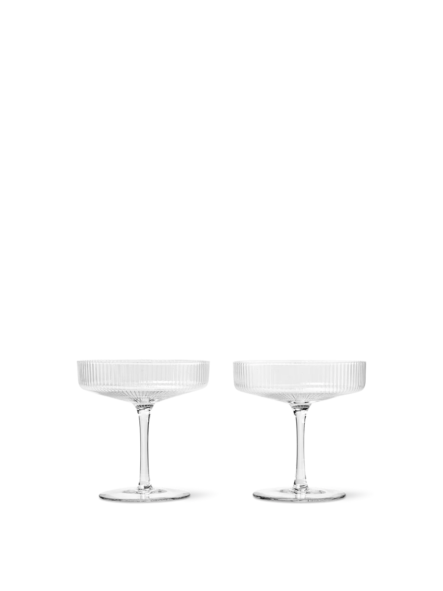 Ripple Champagne Saucers - Set of 2