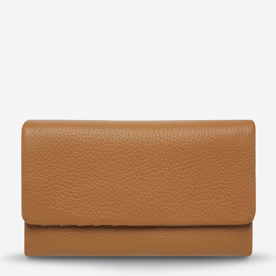 Audrey Pebble Wallet - Tan