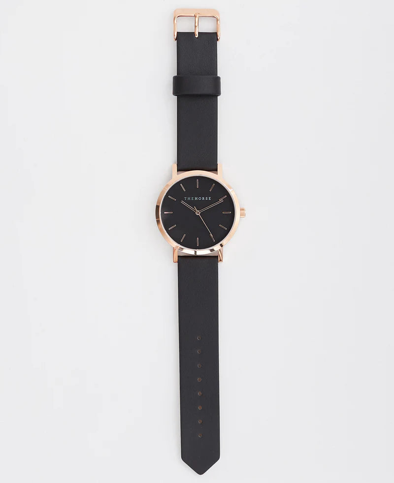 The Original Rose Gold with Black Leather