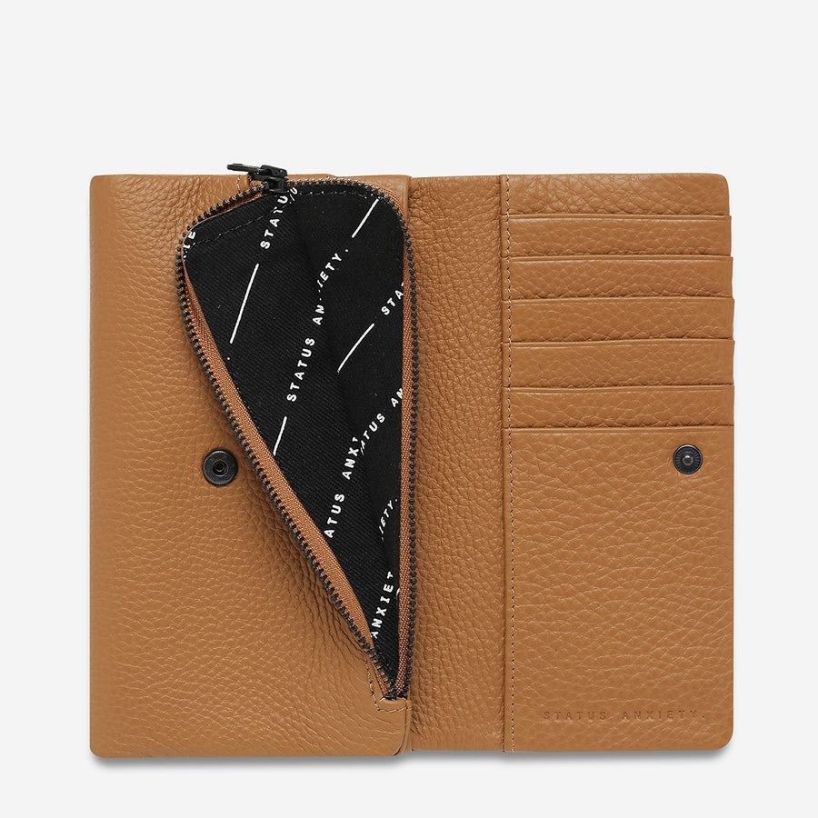 Audrey Pebble Wallet - Tan