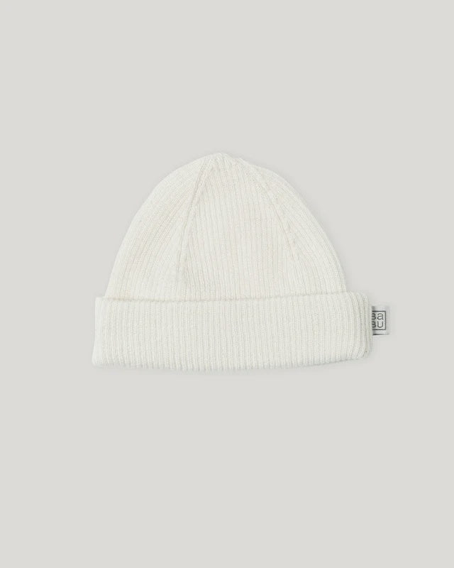 Merino Ribbed Hat Cream