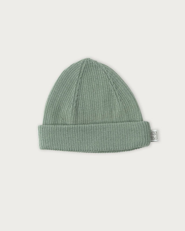 Merino Ribbed Hat Sage