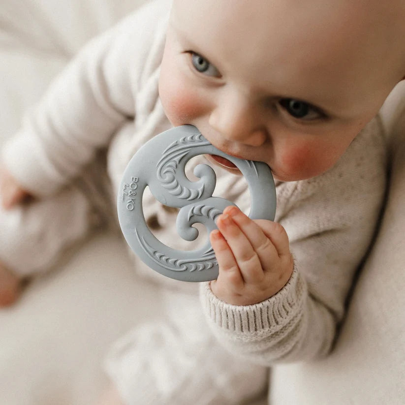 Koru Teether | Duck Egg Blue