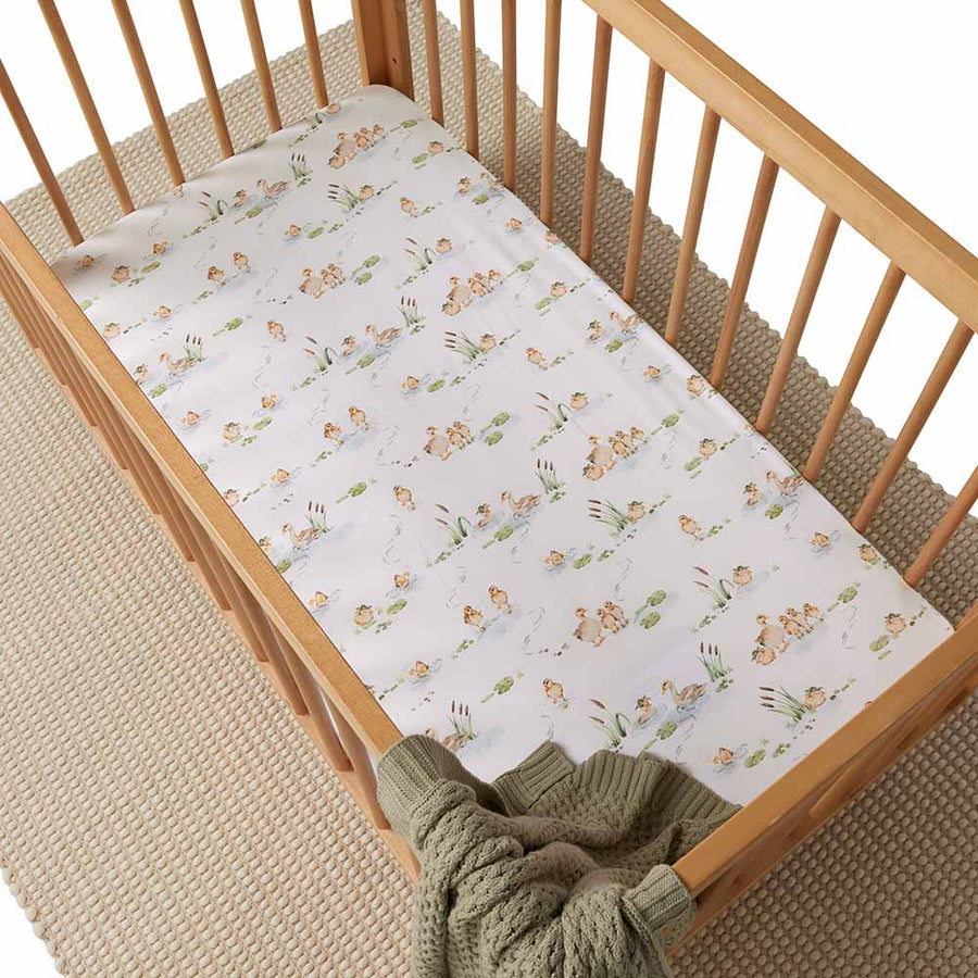 Duck Pond Cot Sheet