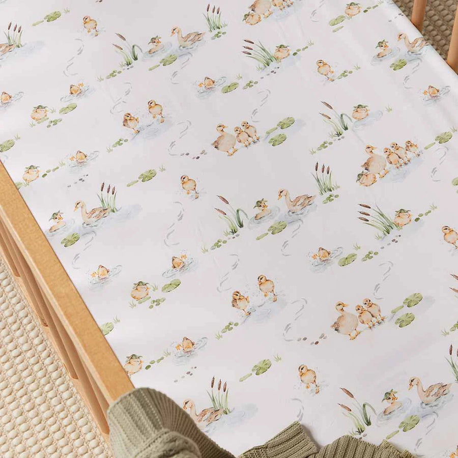 Duck Pond Cot Sheet