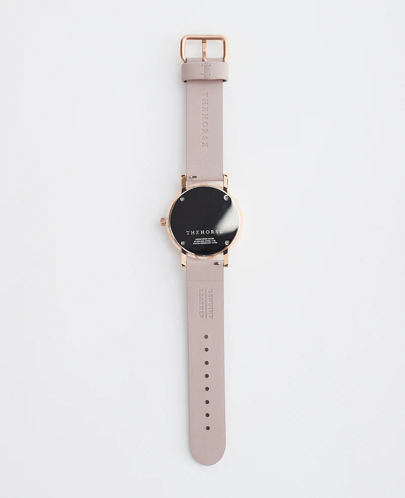 The Resin - Peach Speckle with Blush Leather