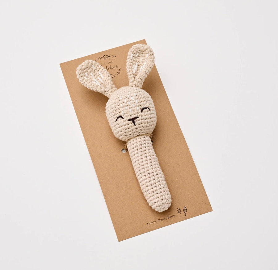 Crochet Bunny Rattle Sand