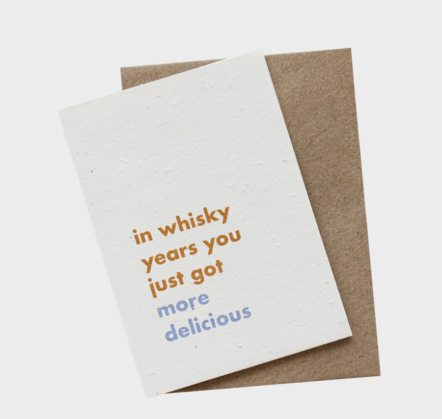 Whisky Years Blooming Card