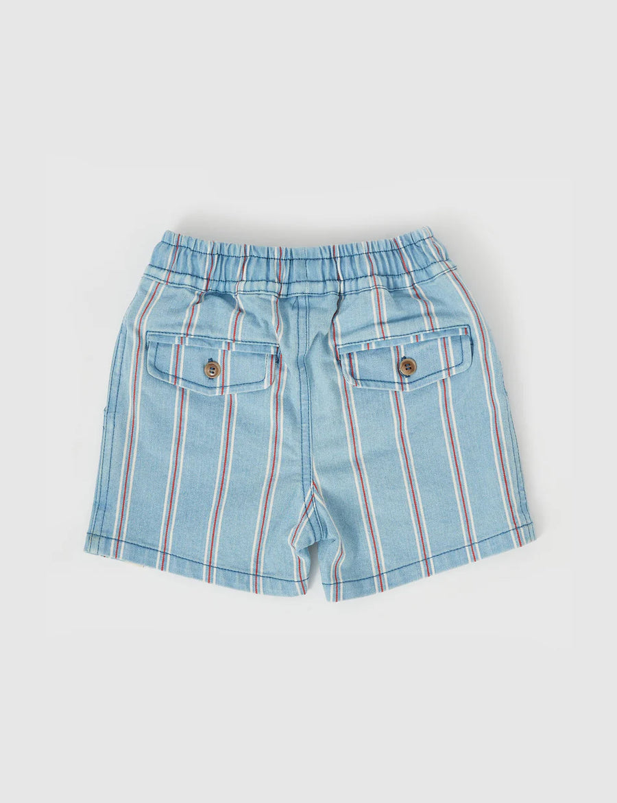 Noah Classic Stripe Denim Shorts