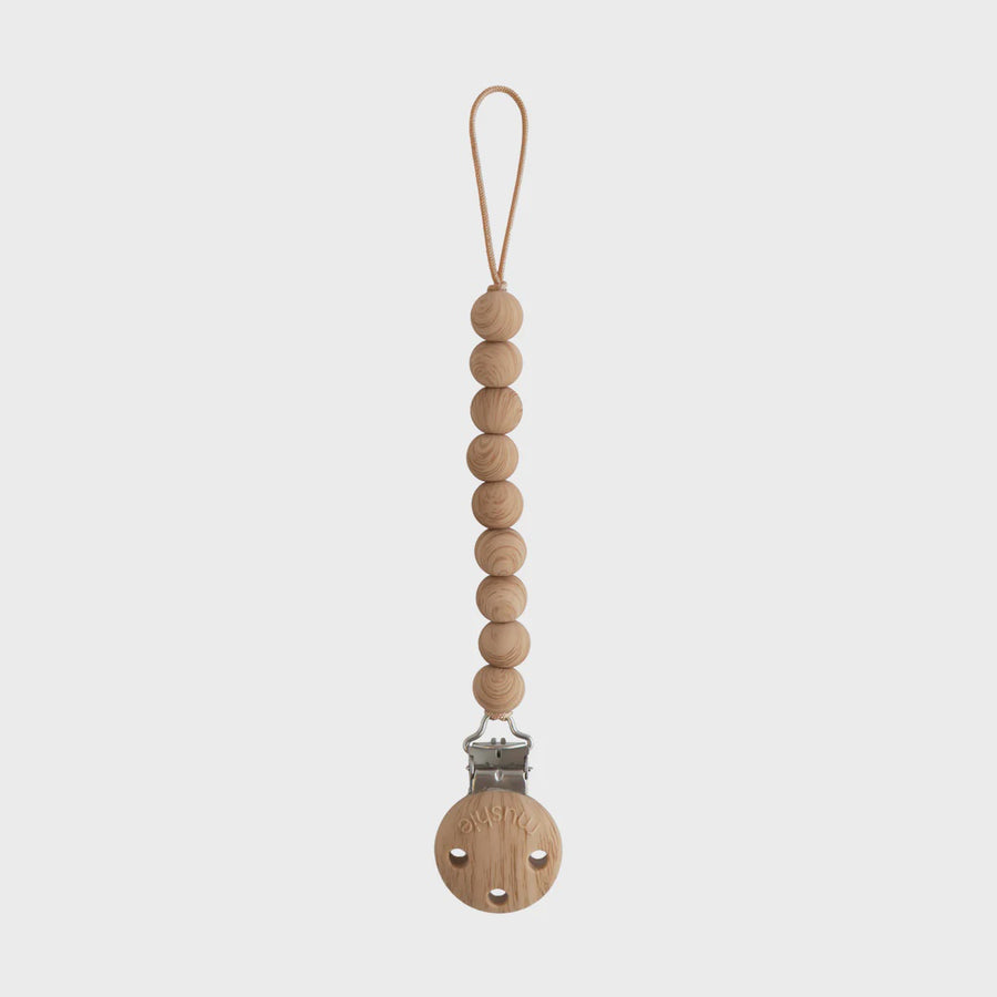 Hera Pacifier Clip Faux Wood