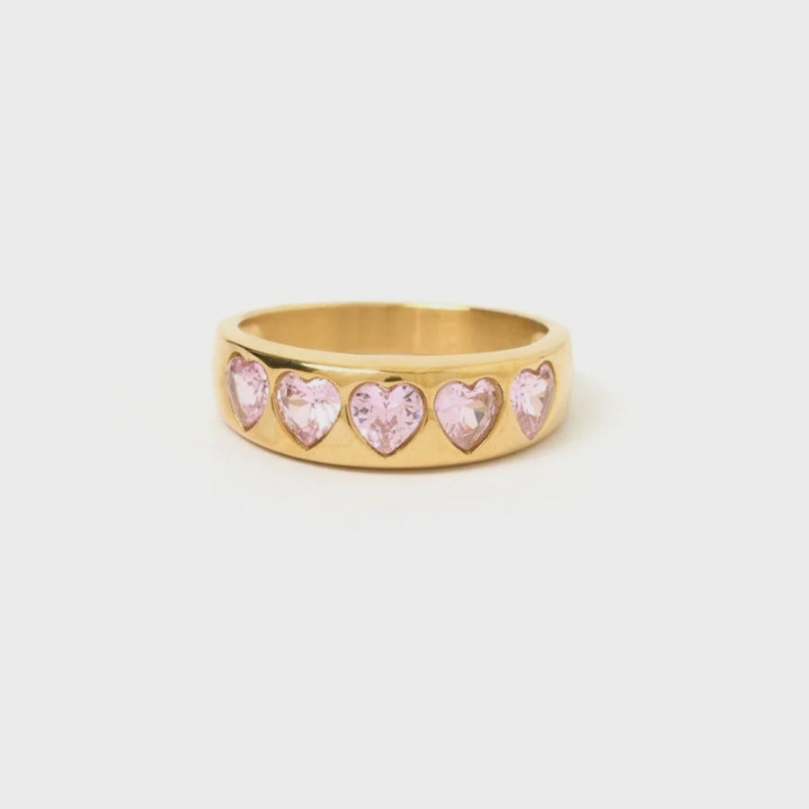 J'adore Gold Ring - Pink