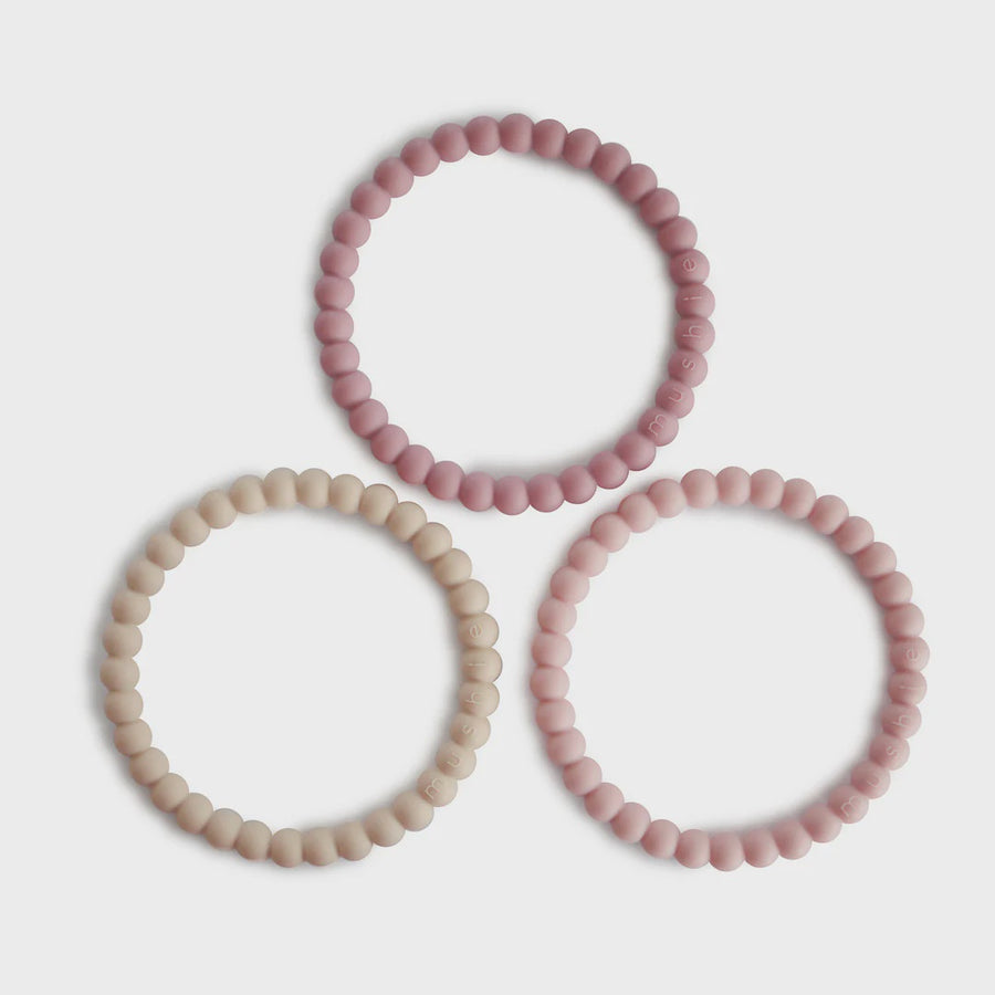 Pearl Teether Bracelet Linen/Peony/Pale Pink