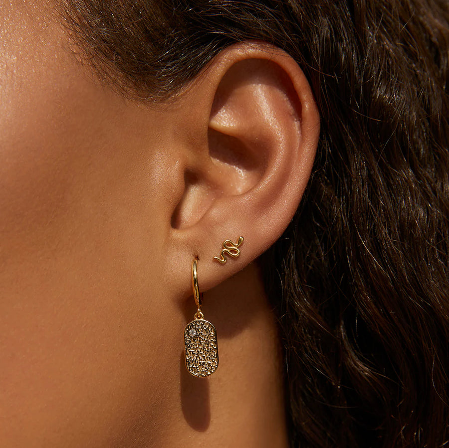 Serpent Gold Studs