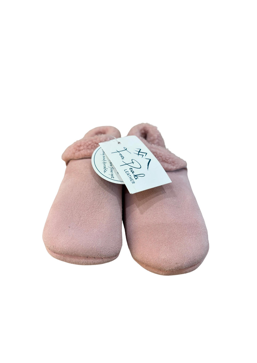 Lambskin Toddler Booties Pastel Pink