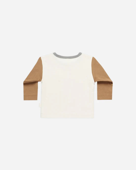 Long Sleeve Pocket Tee Colour Block