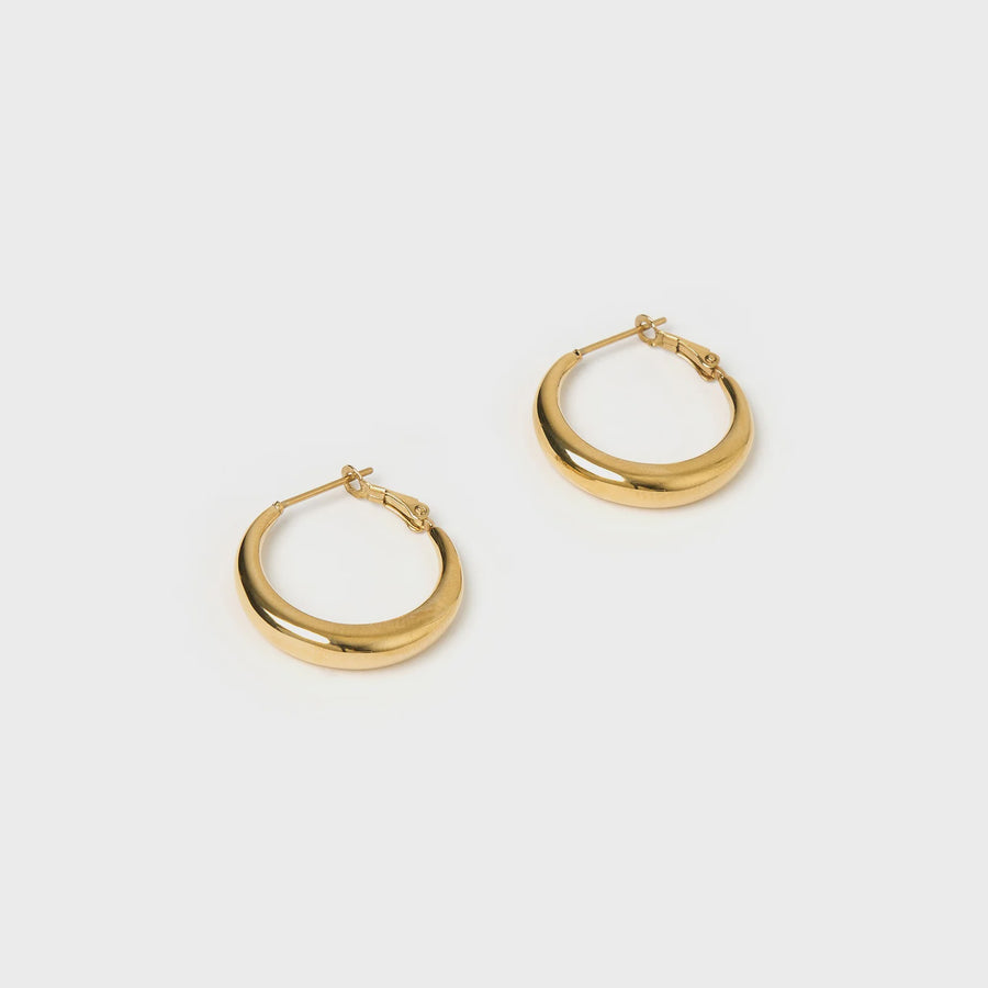 Riley Gold Hoop Earrings - Small