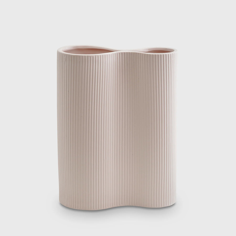 Ribbed Infinity Vase Medium Nude