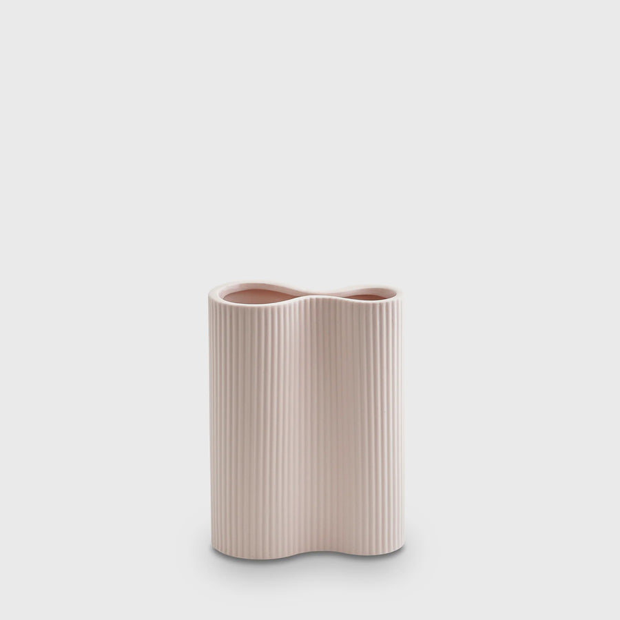 Ribbed Infinity Vase Small Nude