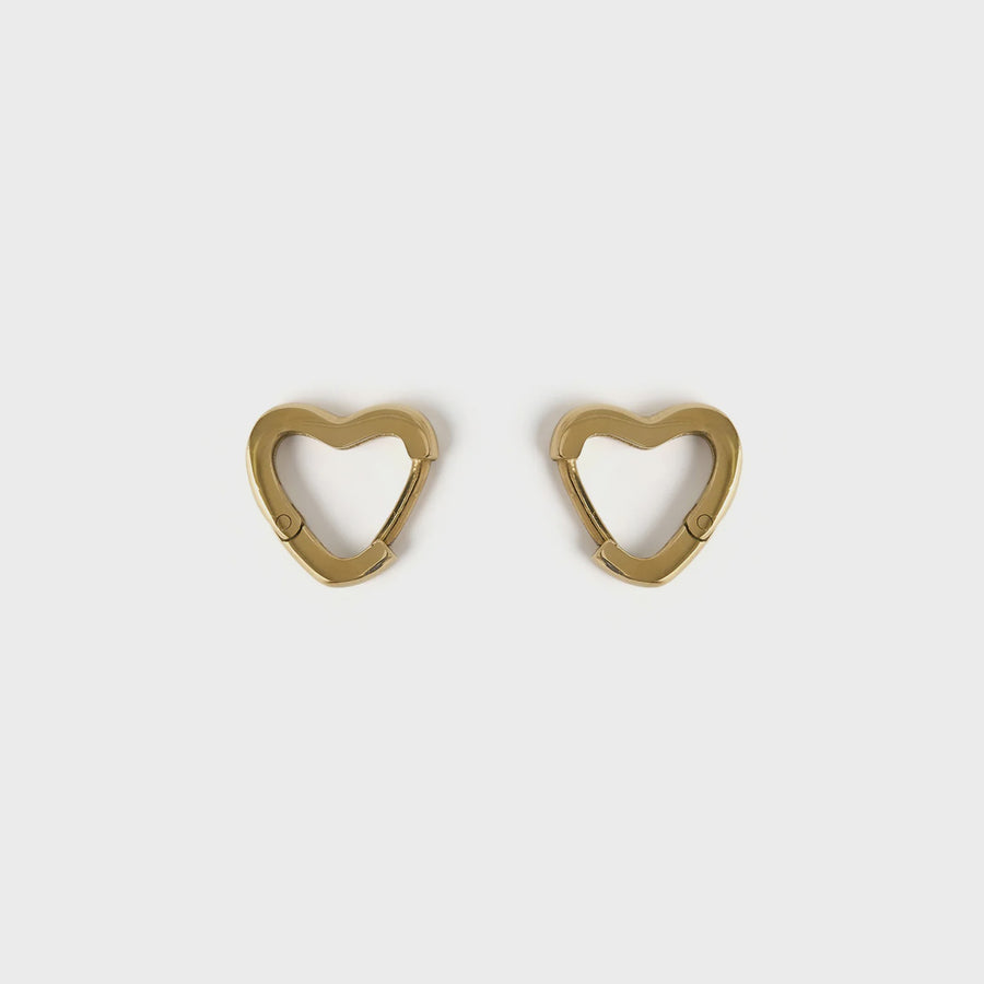 Sweetheart Gold Earrings - Small