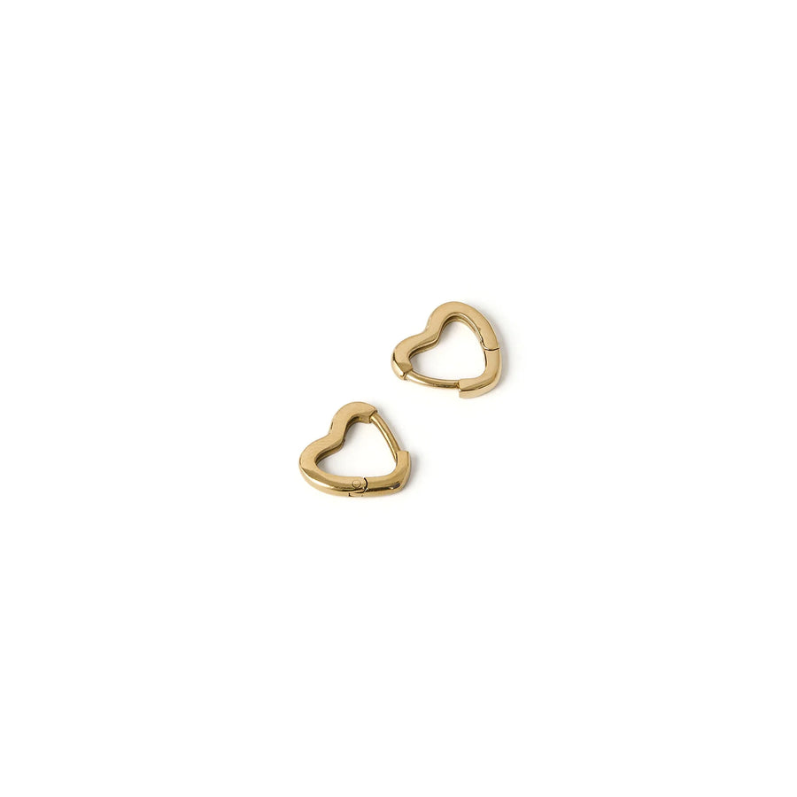 Sweetheart Gold Earrings - Small