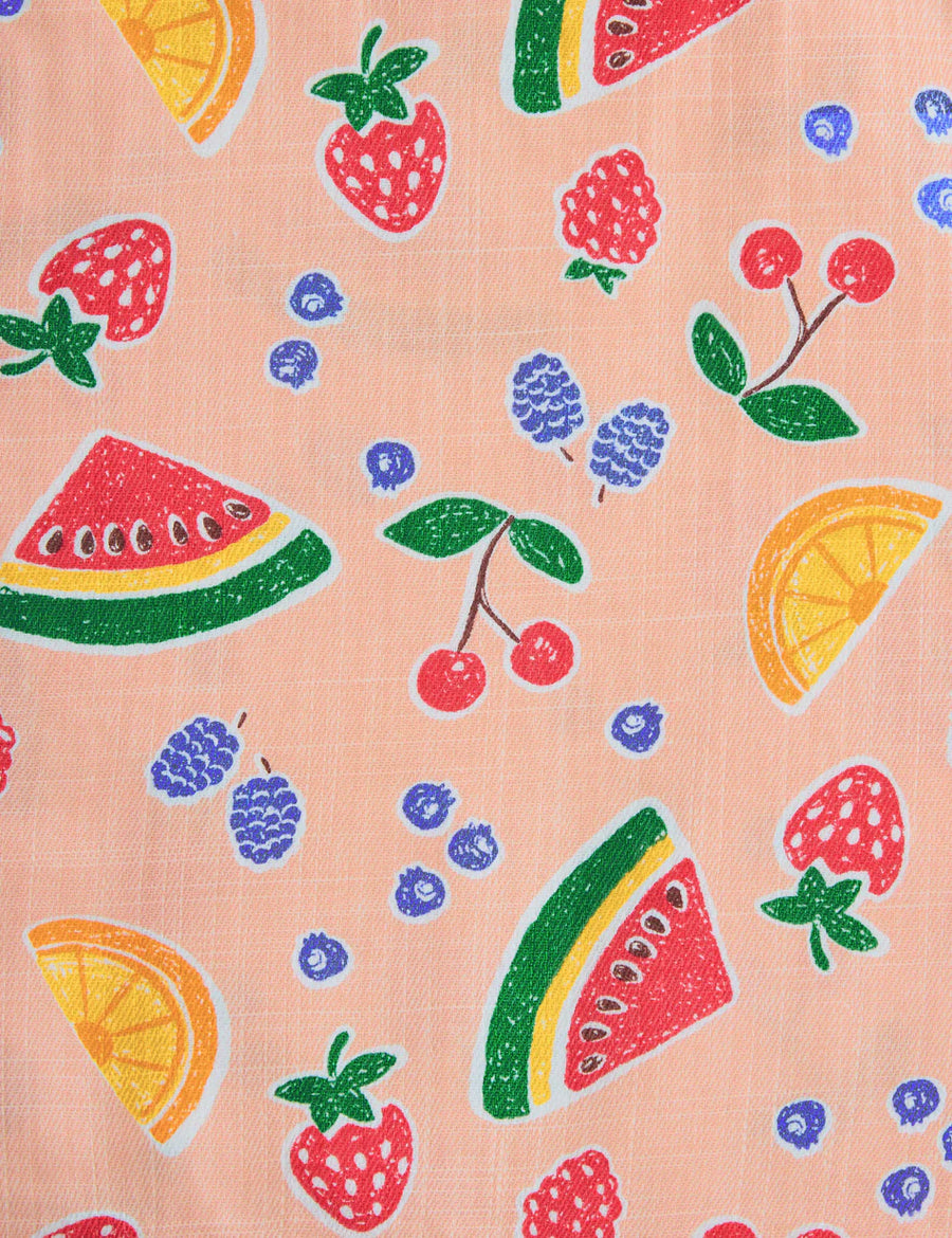 Sara Linen Shortalls Fruit Salad