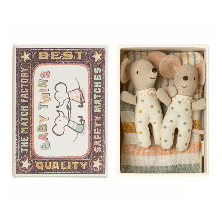 Twins Baby Mice in Matchbox