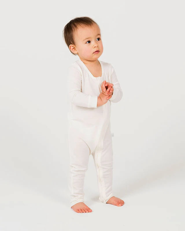 Merino Footless Onesie Cream