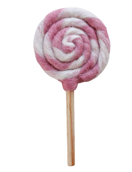 Dusty Pink & White Lollipop