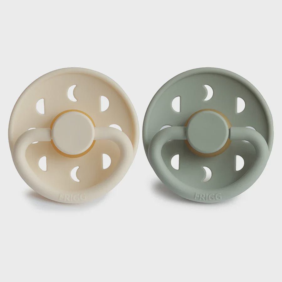 Moon Phase Pacifier (Latex) Cream/Sage