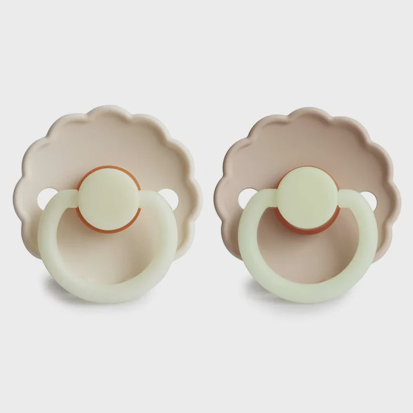 Daisy Night Pacifier  (Latex) Cream/Croissant