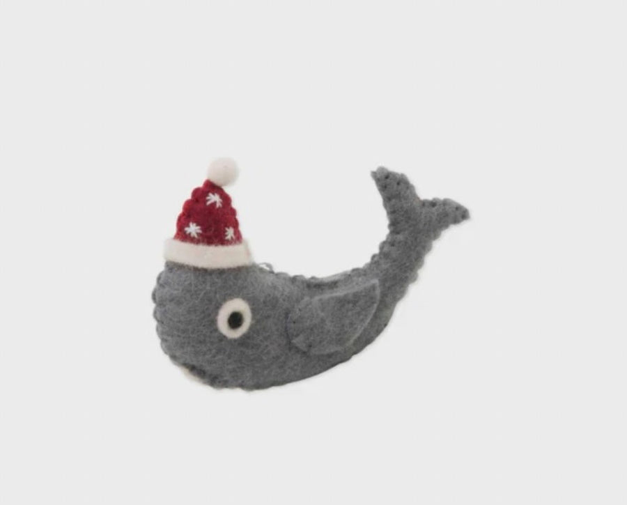 Pashom Christmas Decoration - Grey Whale w Hat